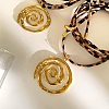 304 Stainless Steel Spiral Pendant Leopard Print Imitation Leather Cord Wrap Necklaces for Women NJEW-K289-02G-1