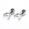 Tarnish Resistant 304 Stainless Steel Pendant Pinch Bails STAS-H443-30P-2