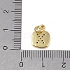Rack Plating Brass Micro Pave CLear Cubic Zirconia Charms KK-E110-14G-X-3