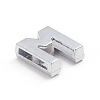 Alloy Slide Charms ALRI-WH0005-09M-P-2