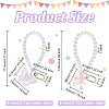 8Pcs 8 Style Acrylic Hanging Beaded Keychain Wrist Bracelet Pendant Decoration HJEW-OC0001-30-2