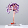 Natural Amethyst Chips Tree of Life Decorations PW-WG54461-07-1