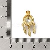 Rack Plating Brass Micro Pave Cubic Zirconia Pendants KK-G500-28G-05-3