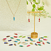 40Pcs 8 Colors Dyed Synthetic Imperial Jasper Pendants PALLOY-AB00106-4