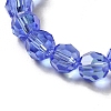 Electroplate Transparent Glass Beads Strands EGLA-A035-T8mm-L14-3