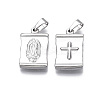 304 Stainless Steel Lady of Guadalupe Pendants X-STAS-R112-003-2