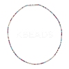 925 Sterling Silver Pave Colorful Cubic Zirconia Tennis Necklaces for Women NJEW-C096-01A-P01-4