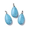 Natural Howlite Pendants G-D084-01P-B04-1