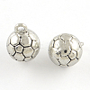 Sports Theme Tibetan Style FootBall/Soccer Ball Alloy Charms X-TIBEP-Q054-24AS-RS-1