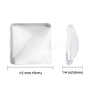 Transparent Clear Glass Square Cabochons X-GGLA-A001-15mm-2