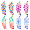 16Pcs 4 Colors Spray Painted 430 Stainless Steel Pendants STAS-BY0001-20-1