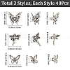 120Pcs 3 Styles Tibetan Style Alloy Spacer Beads FIND-SC0020-11A-2