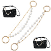 2Pcs 2 Style Imitation Pearl & Alloy Shoe Chains FIND-SC0004-66-1
