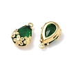 Brass Glass Charms KK-Z136-07G-01-2