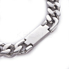 304 Stainless Steel Curb Chain Bracelets BJEW-I279-01P-3