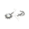 Resin Beaded Moon and Sun Asymmetrical Earrings LS-EJEW-C036-01B-3