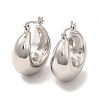 Rack Plating Brass Crescent Moon Hoop Earrings for Women EJEW-A079-02P-1