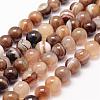 Natural Striped Agate/Banded Agate Bead Strands G-K155-A-10mm-14-1