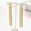 Cubic Zirconia Chains Tassel Earrings LS-EJEW-P236-03G-3