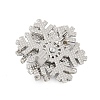Rotatable Snowflake Alloy Rhinestone Brooches for Backpack Clothes LS-PALLOY-D361-11G-2