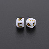 Opaque White Acrylic Beads MACR-Q242-010E-2