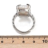 Square Natural Pearl Finger Rings RJEW-K286-09P-5