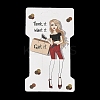 Rectangle Girl Print Paper Hair Clip Display Cards CDIS-M007-03E-1