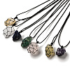 Irregular Nuggets Natural Mixed Gemstone Pendant Necklace G-H286-02-1