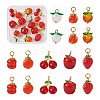 Spritewelry 16Pcs 8 Style Handmade Lampwork Pendants LAMP-SW0001-01-11