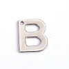 Tarnish Resistant 304 Stainless Steel Letter Charms X-STAS-O072-B-1