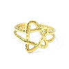 Ion Plating(IP) 304 Stainless Steel Open Cuff Ring RJEW-L109-026G-2