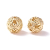 Brass Hollow Round Beads LS-KK-P226-03CG-1