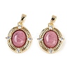 Natural Rhodonite Oval Pendants KK-P283-42B-GG-1
