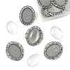 10Pcs 2 Styles Vintage Alloy Brooch Cabochon Bezel Settings FIND-FS0004-64-2