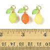 36Pcs 3 Colors Lemon Acrylic Pendants PALLOY-FS00059-01-5