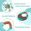 20Pcs 10 Styles Transparent Resin & Walnut Wood Big Pendants RESI-TA0003-17-5