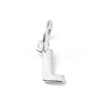 925 Sterling Silver Letter Charms STER-C012-01S-L-1