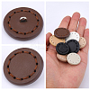 16Pcs 8 Colors 1-Hole Imitation Leather Shank Buttons BUTT-CL0001-04-6