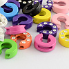 Mixed Color Zinc Alloy Grade A Rhinestone Letter Slide Charms ALRI-S130-C-1