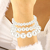 7Pcs 7 Styles Plastic Imitation Pearl Round Beaded Stretch Bracelets Set BJEW-AN0001-36-3