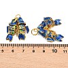 Brass Cloisonne Pendants KK-P251-A01-G-05-3