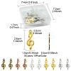 50Pcs 5 Colors Tibetan Style Treble Clef Pendants TIBEP-FS0001-28-4