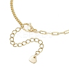 Brass Heart Charm Bracelets BJEW-JB12712-4
