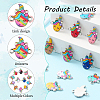 60Pcs 12 Styles Alloy Enamel Connector Charms ENAM-CJ0004-32-3