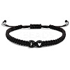 304 Stainless Steel Alphabet Beads Braided Bead Bracelets RY3090-6-1
