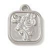 Anti-Tarnish 304 Stainless Steel Pendants STAS-Q334-24P-1