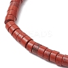 7Pcs Natural Red Aventurine/ Red Jasper/ Green Aventurine/ Tiger Eye/ Turquoise/ Lapis Lazuli/ Lepidolite Beads Stretch Bracelets for Women BJEW-JB11670-5