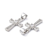 Eco-Friendly Rack Plating Brass Micro Pave Cubic Zirconia Pendants KK-F845-30P-3