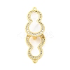 Brass Clear Cubic Zirconia Fold Over Clasps KK-Z078-40G-1