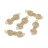 Brass Micro Pave Clear Cubic Zirconia Connector Charms KK-E068-VB394-4